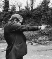 Martin McGuinness & luger pistol