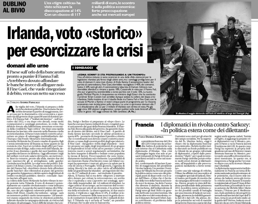Irlanda. Voto storico per "esorcizzare" la crisi