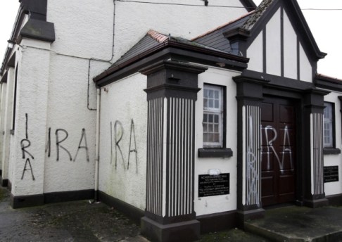 Crumlin Orange Hall graffiti
